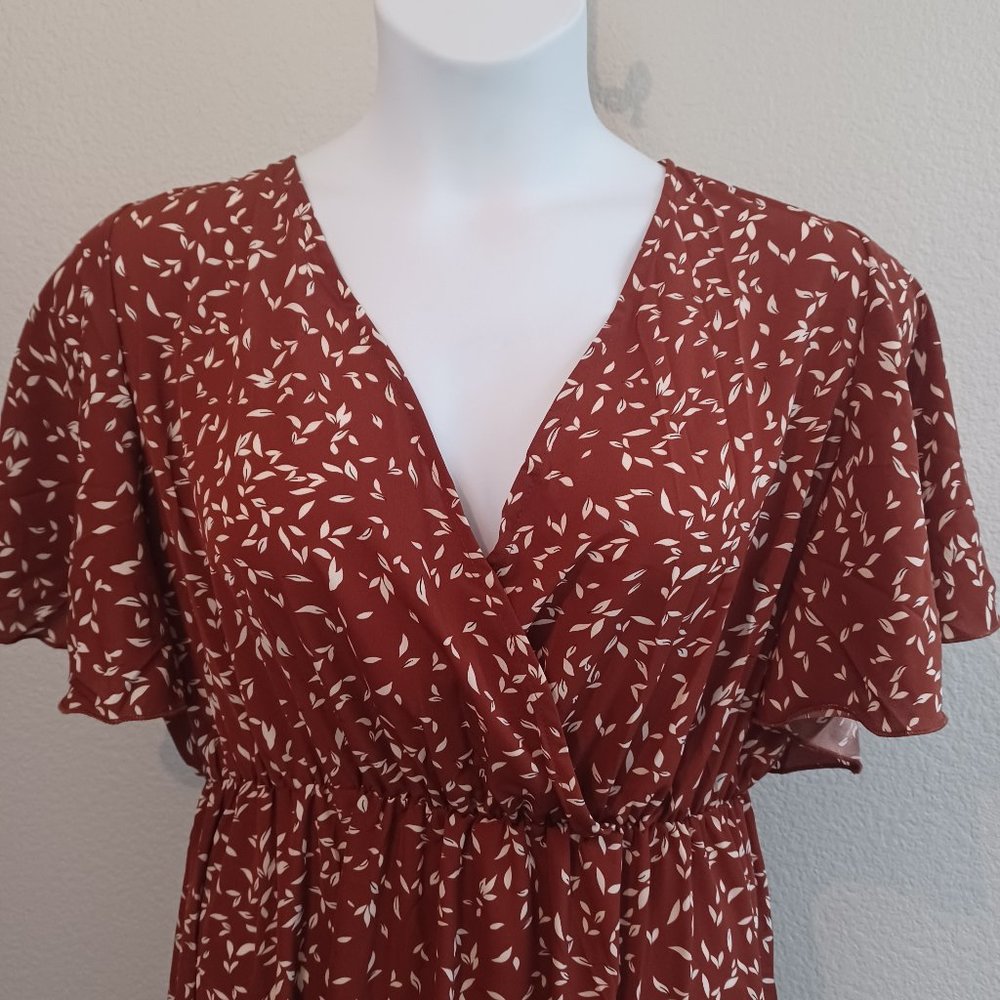 CUTE FALL FLORAL DRESS - Picture 3 of 4